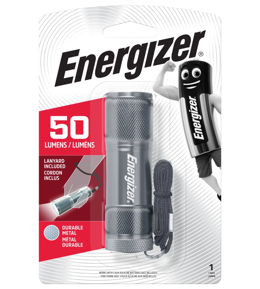 Energizer metal light 50 lumens + 3aaa