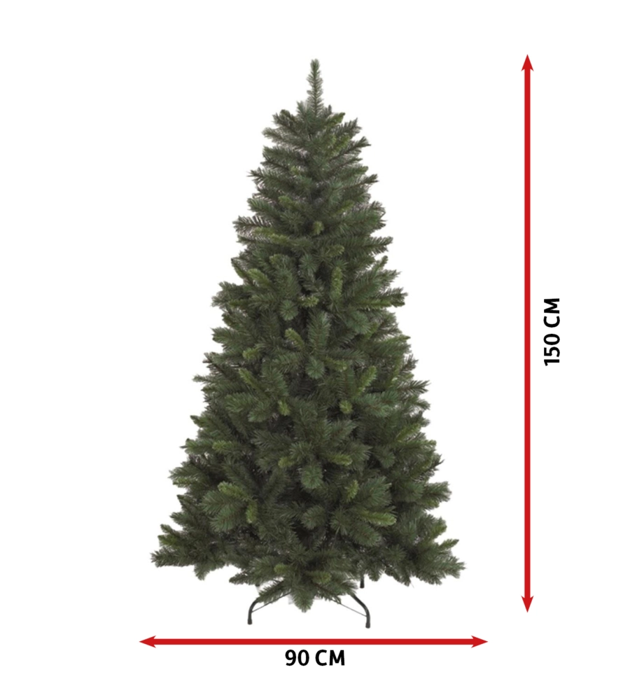 Albero di natale "tiffany" con 367 rami ad aggancio, 150 cm