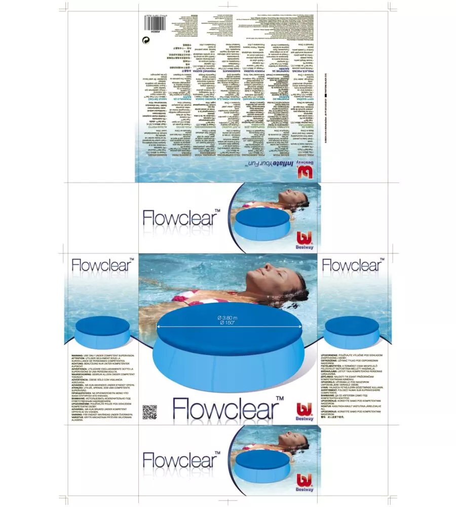 Copripiscina "fastset" cm 366 per piscina bestway 57112.