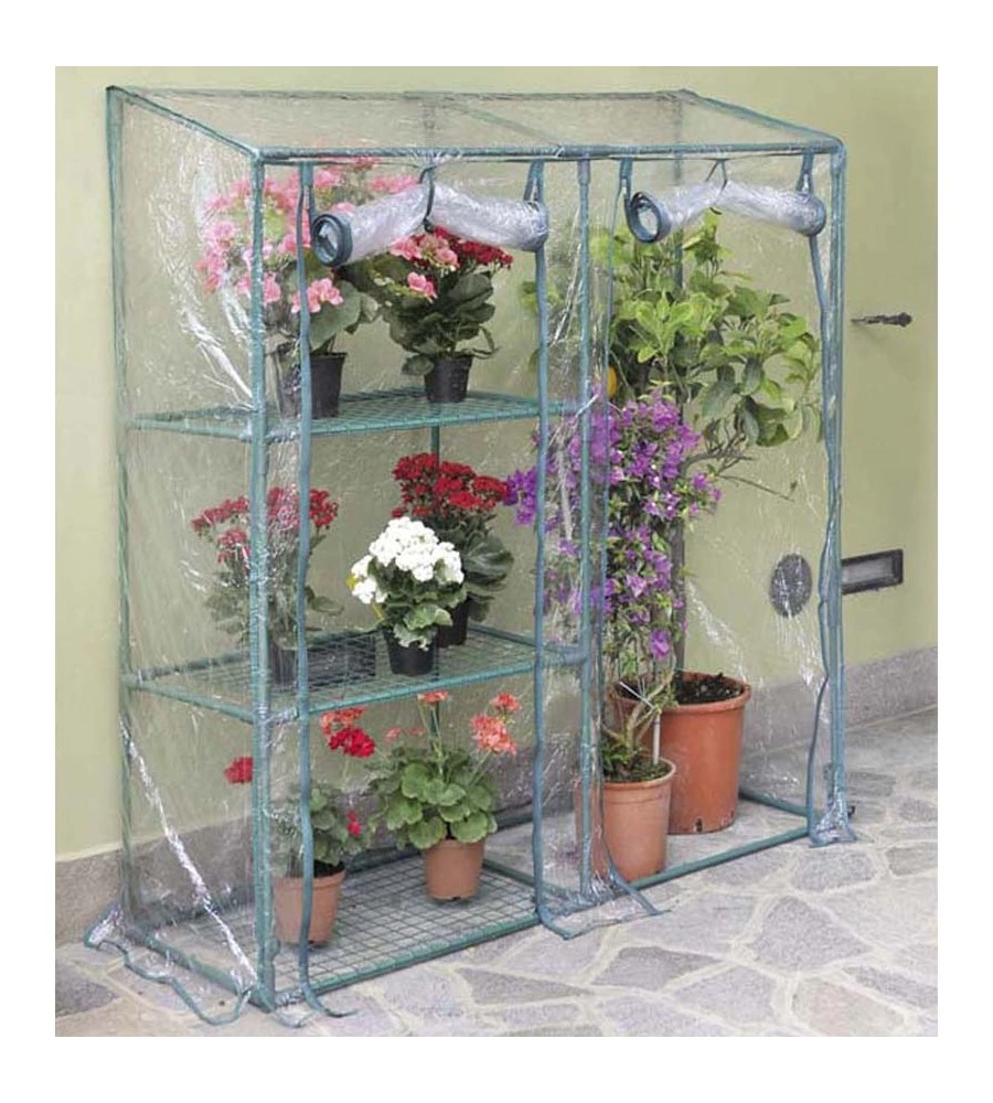 Serra da giardino bounganvillea big con 3 ripiani, 143x48x152 cm - verdemax