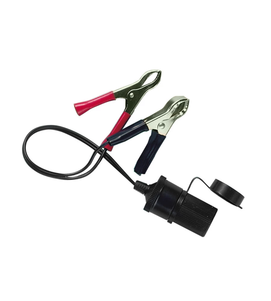 Presa corrente con clips batteria 12/24v  39057