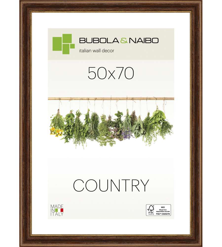Cornice In Legno Colore Marrone fabriano - 50 X 70 Cm in vendita online