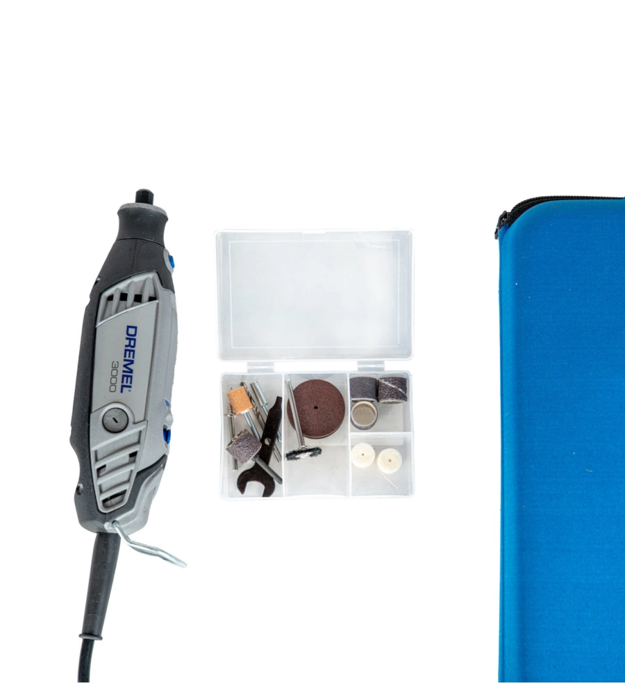 Multiutensile rotativo 3000 dremel 130 w, con 15 accessori e custodia - bosch.