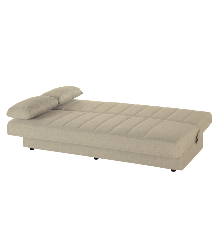 Divano Letto Modello "messi" Di Colore Beige - 191x80x85h Cm.