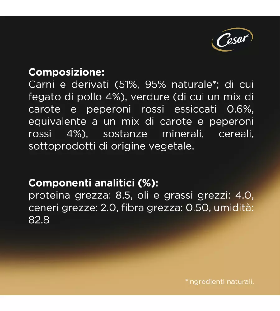 Cesar - umido per cani pollo e cuore di verdure 150 gr