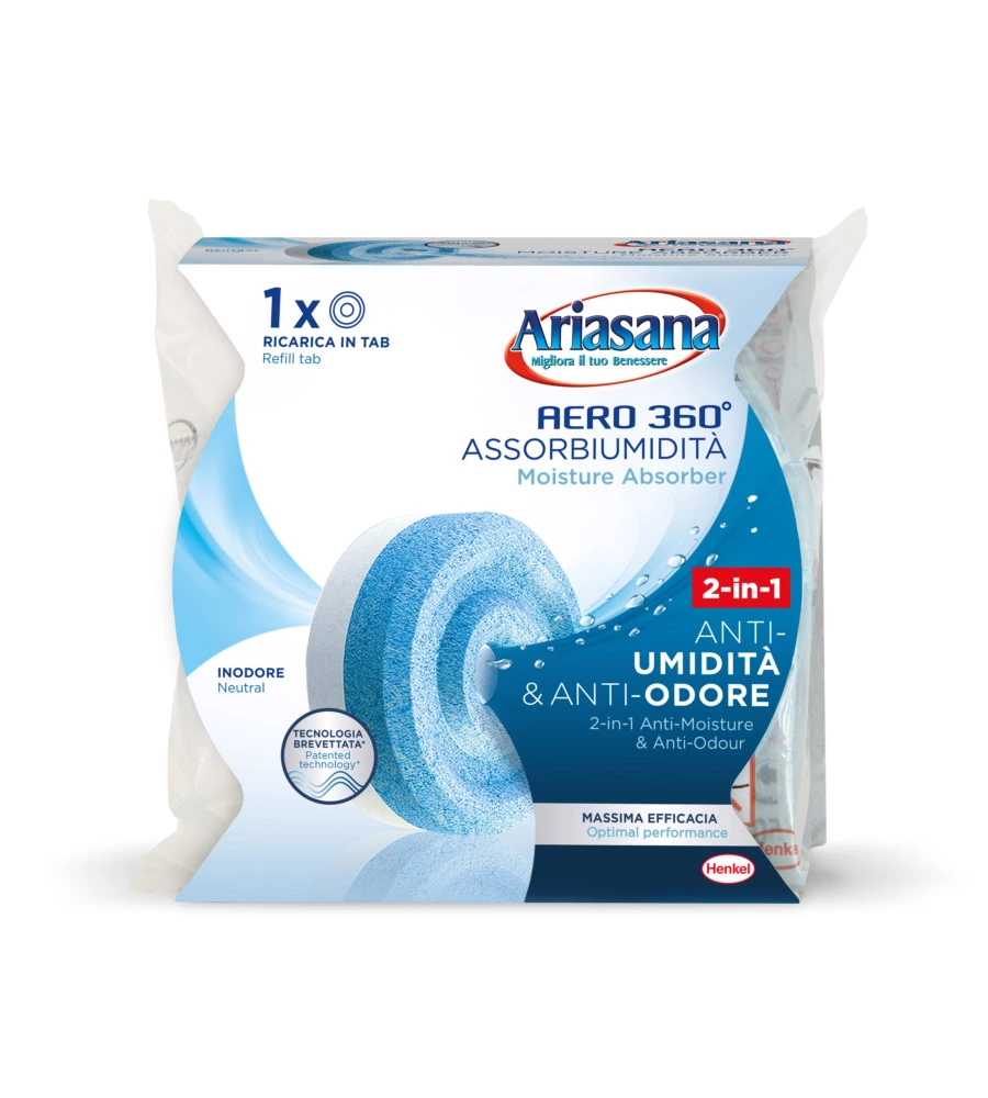 Ariasana aero 360° ricarica tab inodore 450g - henkel.