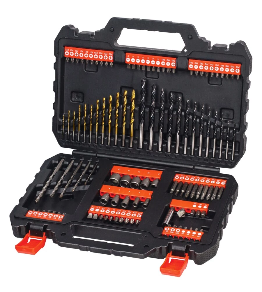 Kit accessori per trapano avvitatore titanium set 109 accessori "a7200" black & decker.