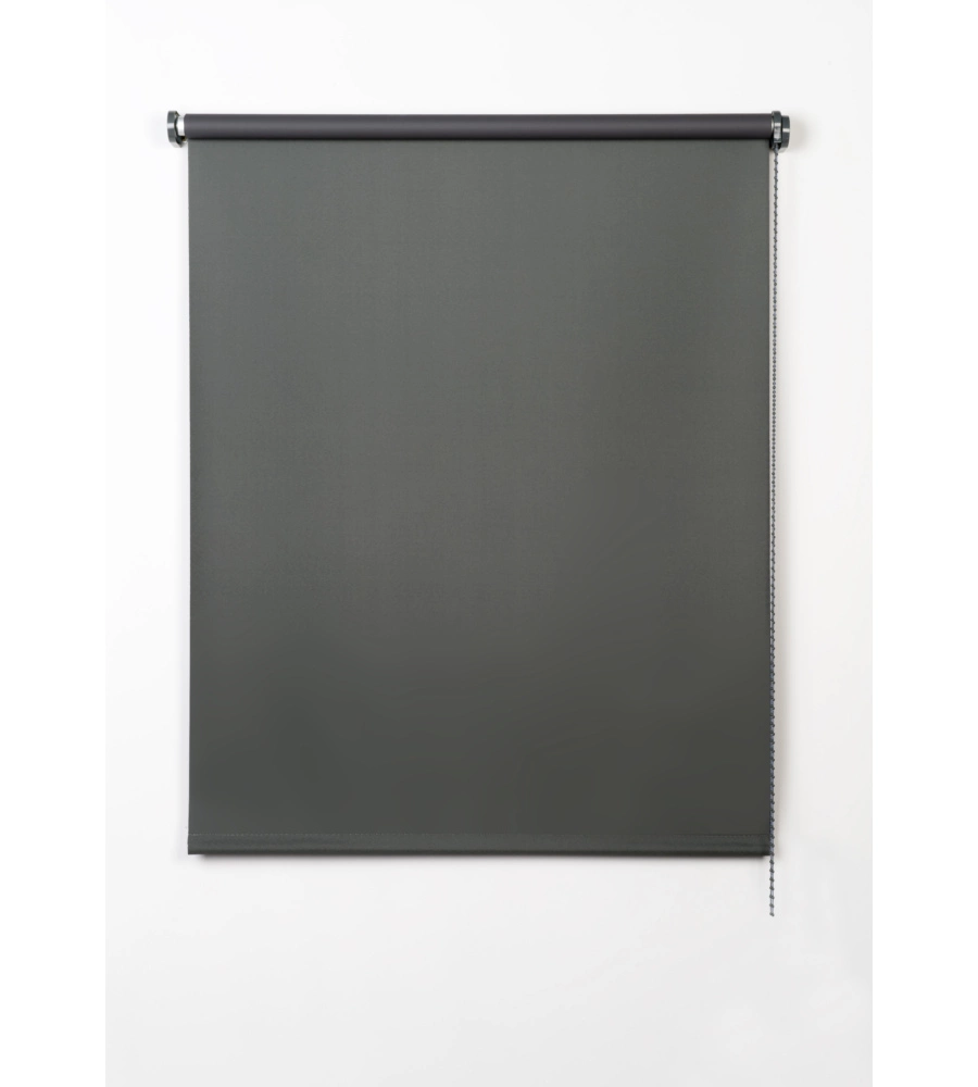 Tenda a rullo roll-up oscurante grigio grafito, 80x250 cm