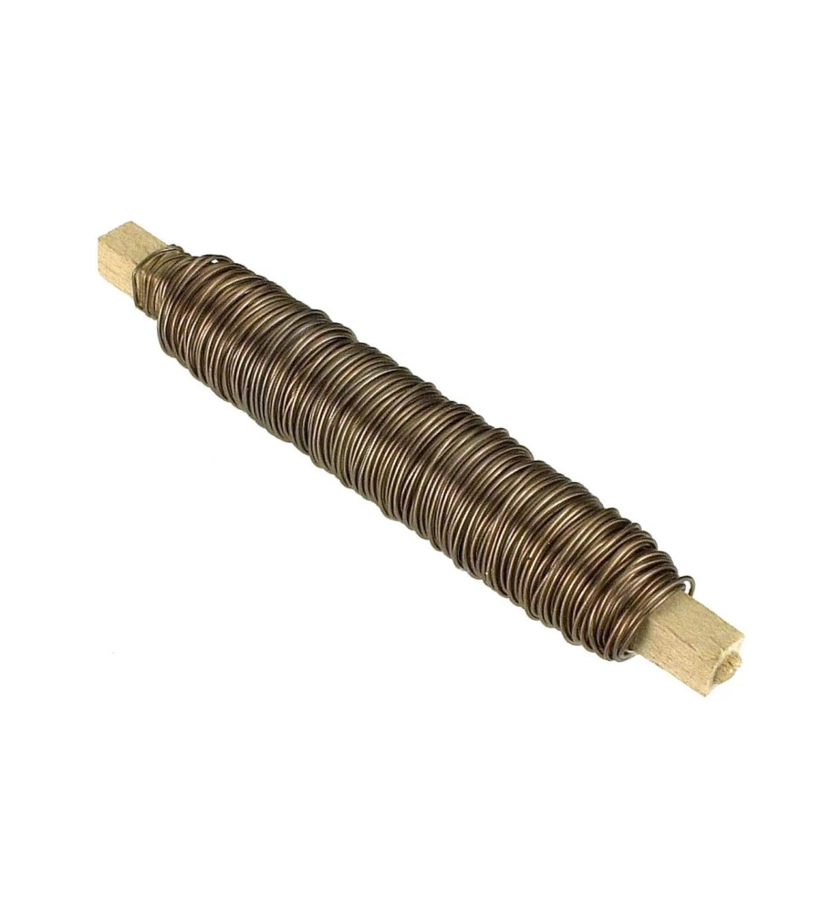 Filo ferro laccato su rocchetto 0,9 x 25 - color rame - 25 mt.