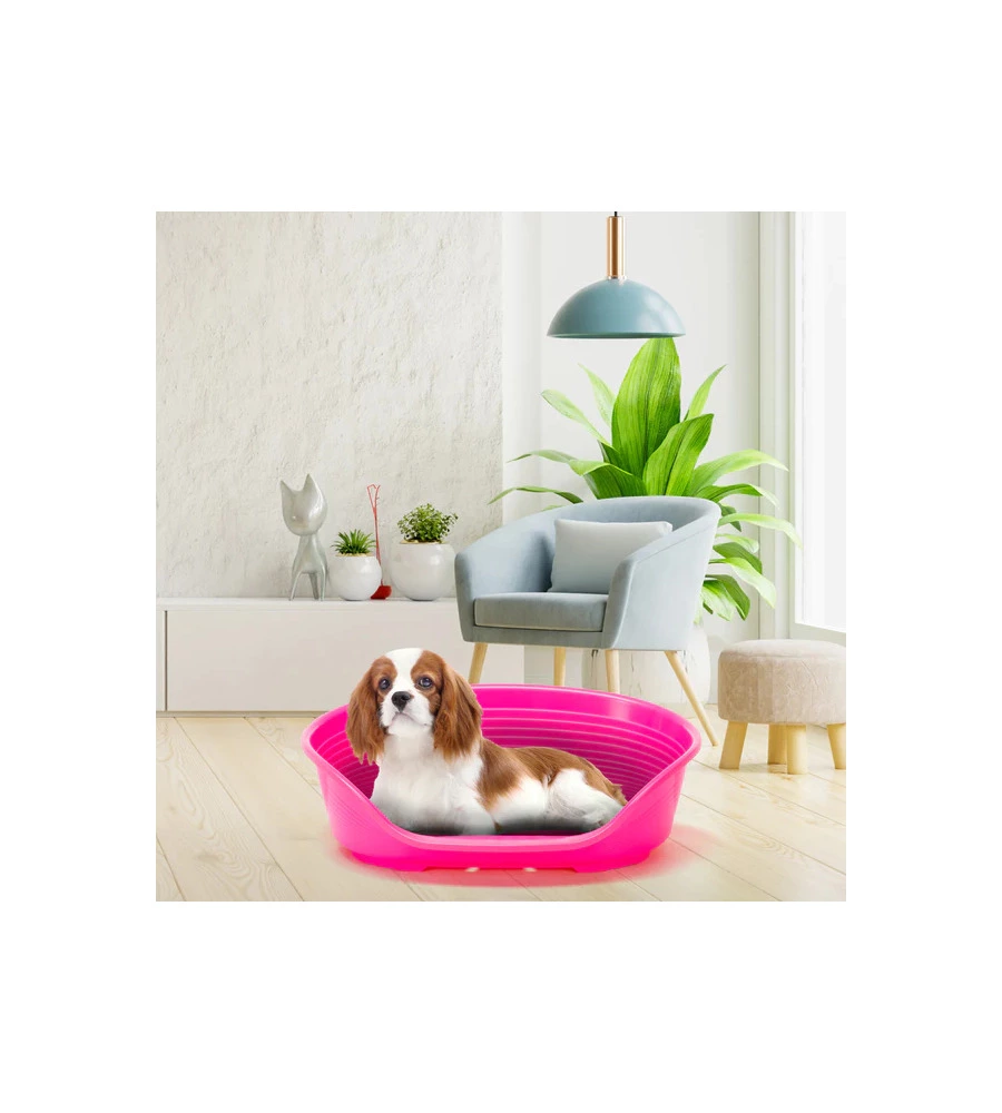 Cuccia da interno per cani e gatti "siesta deluxe 6" fucsia, 70,5x52x23,5 cm - ferplast