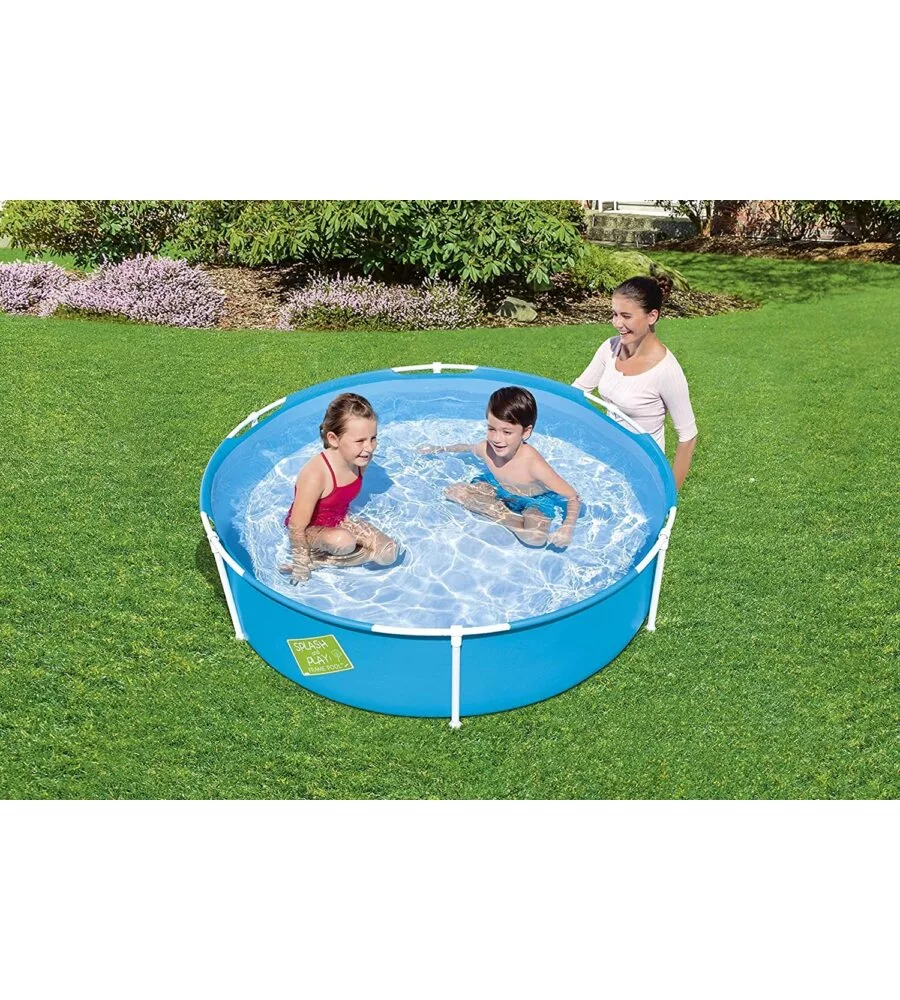 Piscina fuori terra rotonda per bambini bestway "la mia prima piscina steel frame" 152x38 cm - cod. 56283