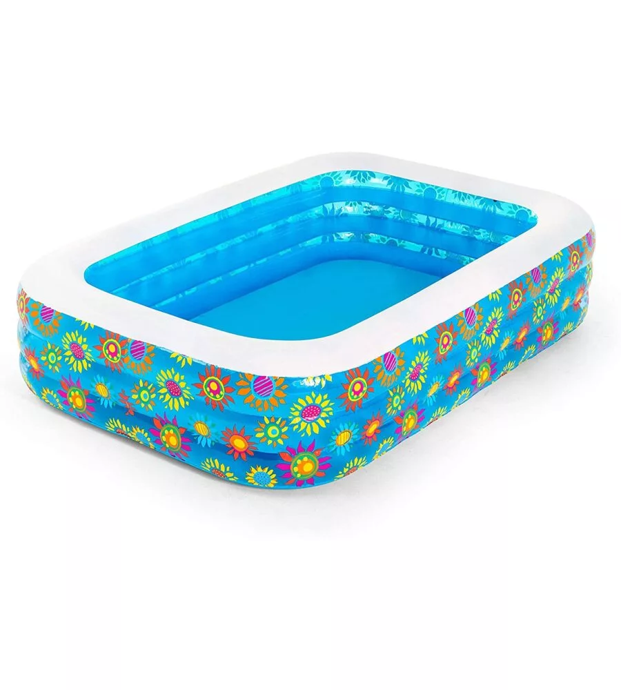 Piscina gonfiabile rettangolare bestway "family" con fantasie 229x152x56 cm - cod. 54120