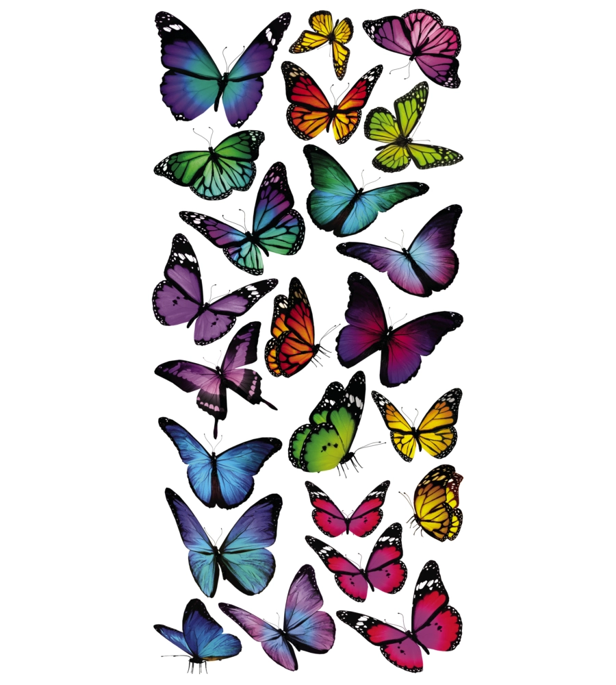 Stickers creative s colourful butterflies  - decoro crearreda.