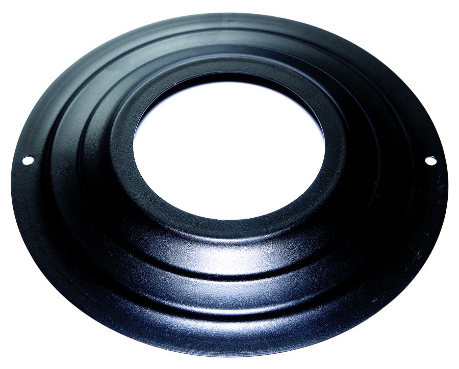 Rosone per tubi stufa pellet colore nero, diametro 80 mm