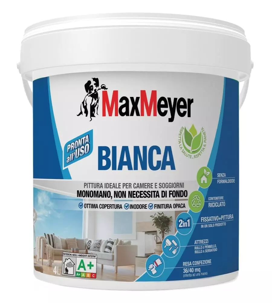 Pittura bianca monomano bianco lt 4