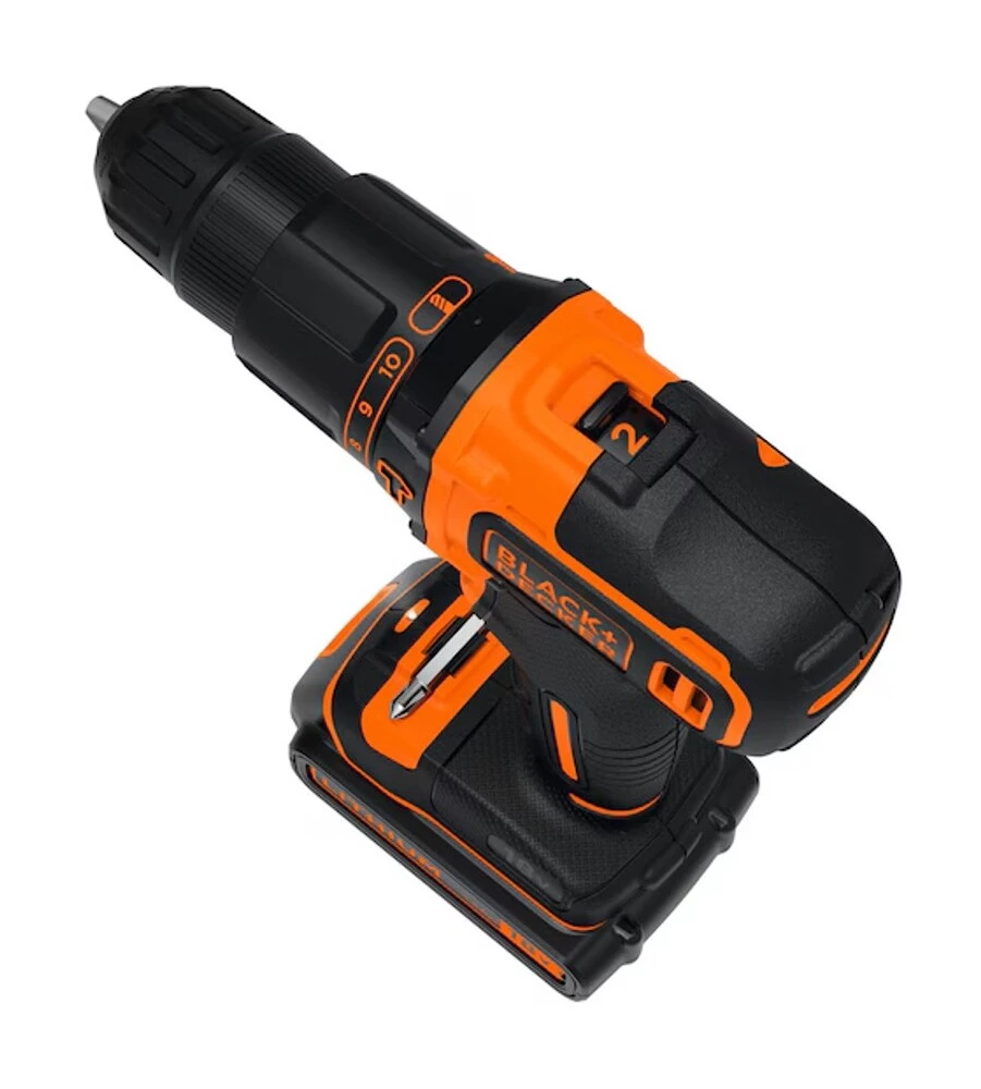 Kit valigetta trapano avvitatore a percussione a batteria black+decker "bdchd18kb" 40 nm 2 x 18v