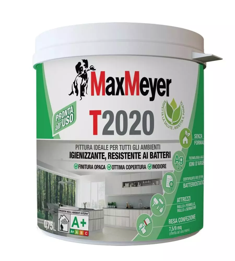 Pittura t2020 igienizzante bianco lt 0,75