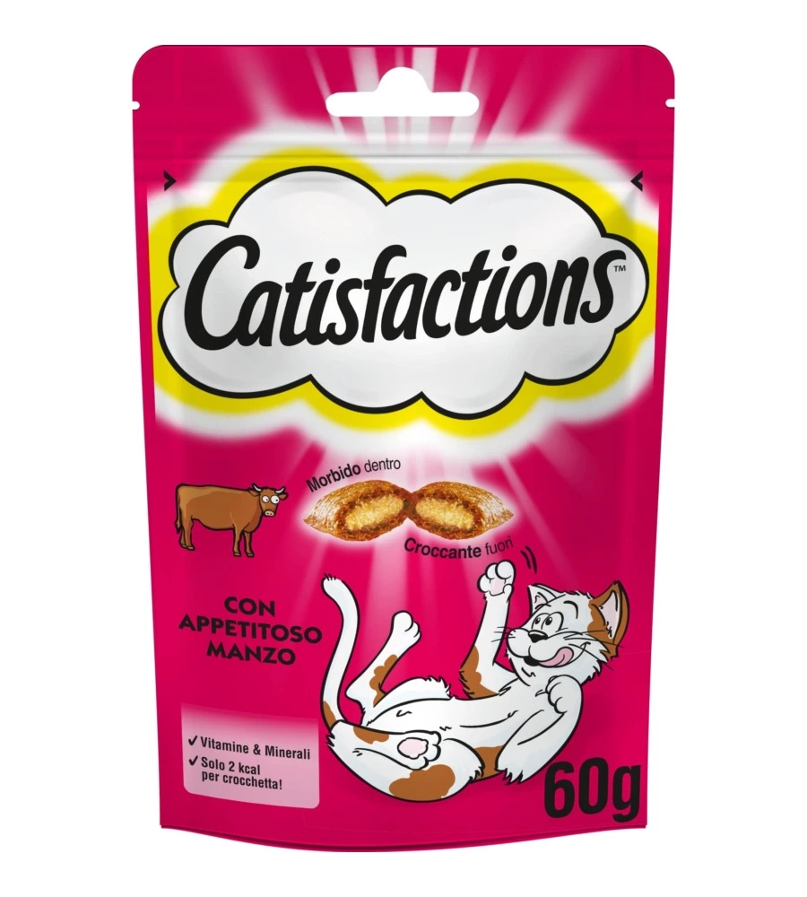 Catisfaction - snack per gatti manzo 60 gr