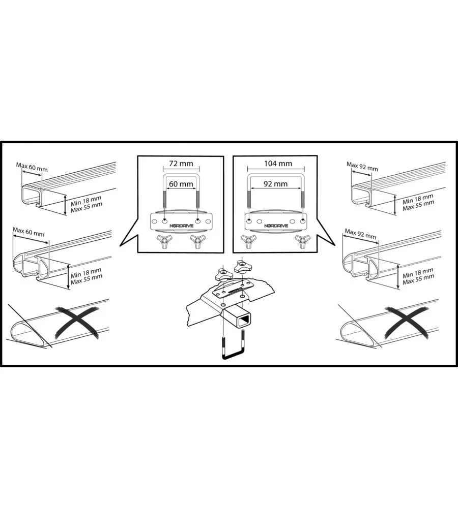 Box tetto per auto 530 litri  in abs nero lucido - n60022