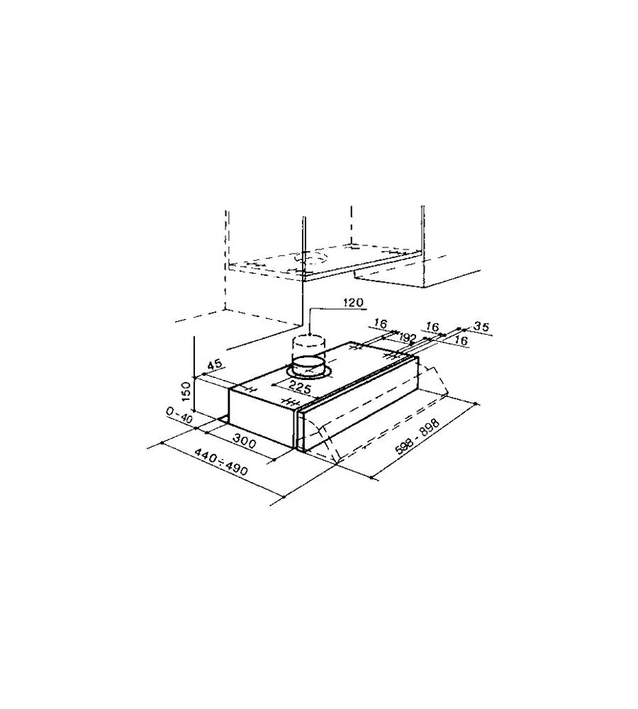 Cappa estraibile faber "152 lg a60" aspirante sottopensile grigia, 60 cm 225 m³/h