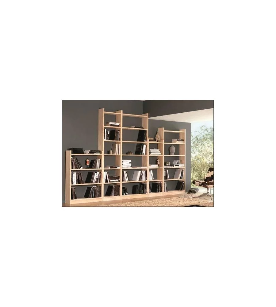 Libreria modello "gala" con 3 ripiani - 80x25x118 cm