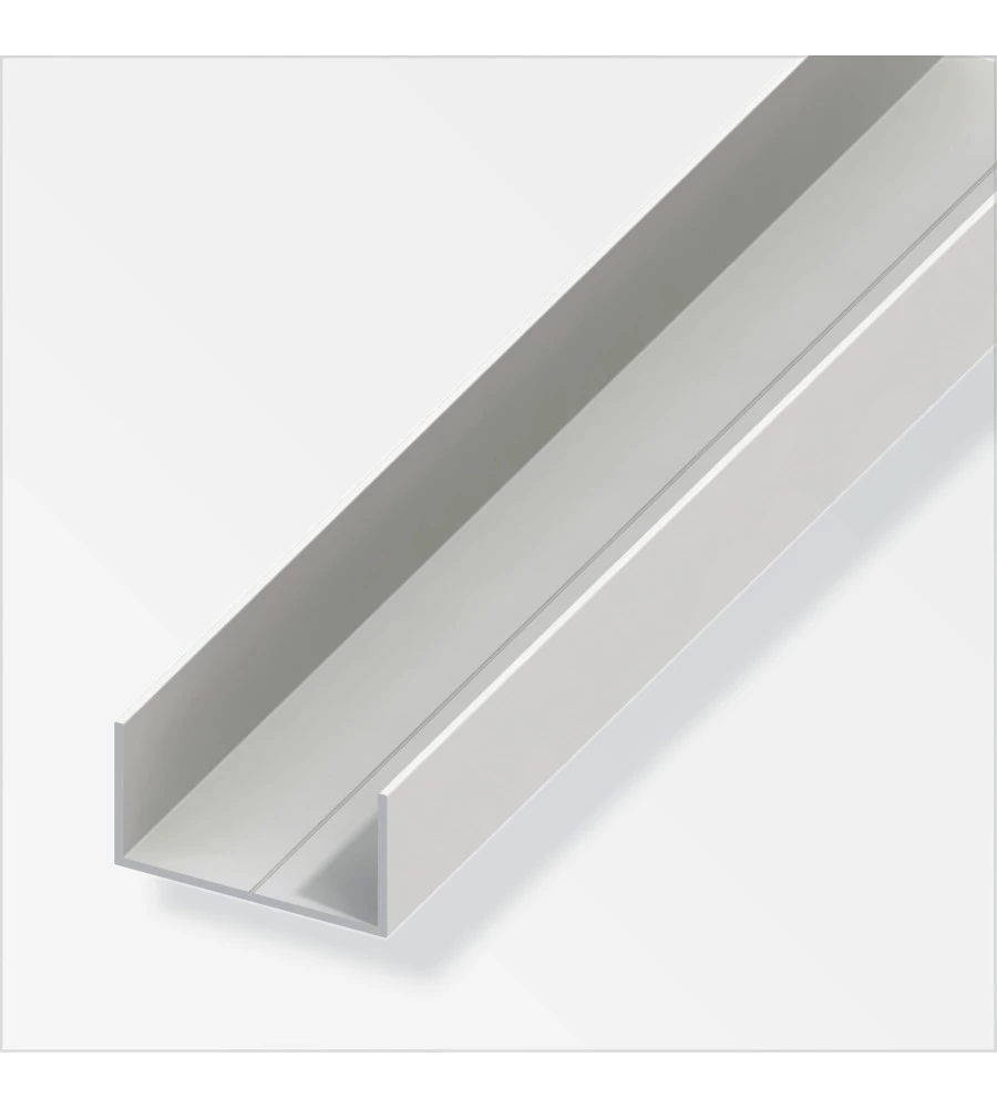 Profilo u rettangolare 15,5x27 pvc bianco 1 metro.