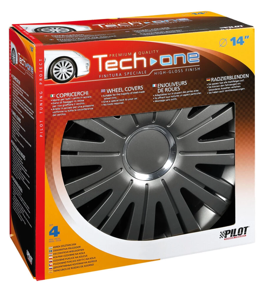 Copricerchi per auto active grafite - Ø 14" pilot  31561