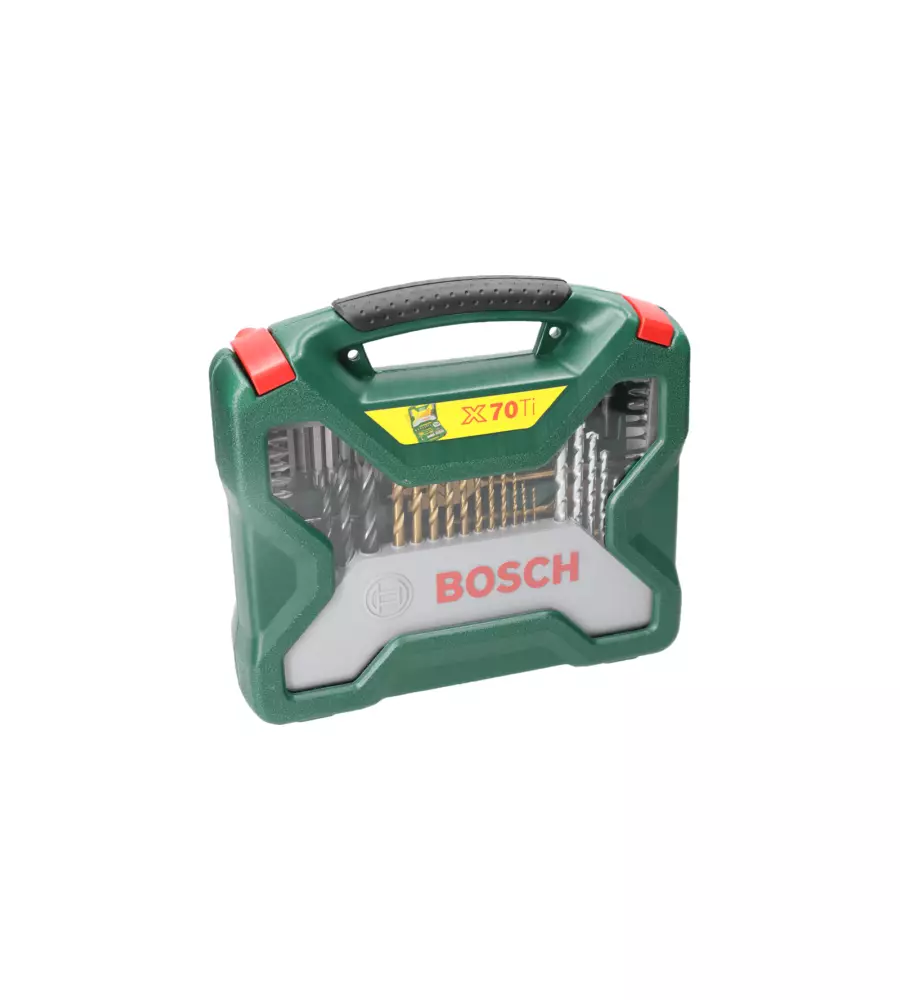 Set di punte e bit di avvitamento bosch "x-line" con rivestimento titanium, 70 pezzi