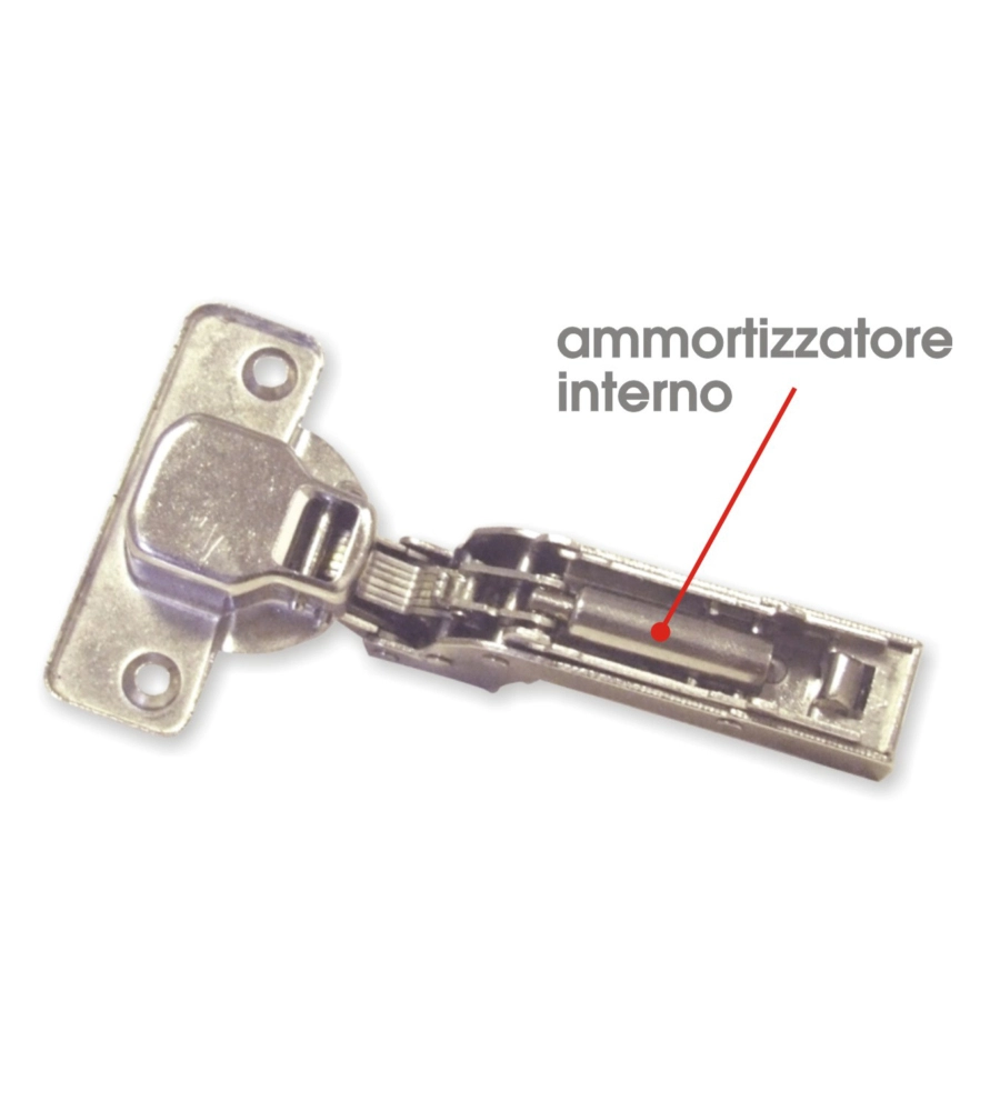 Cerniere con ammortizzatore integrato - Ø 35 - collo basso - 2 pz.