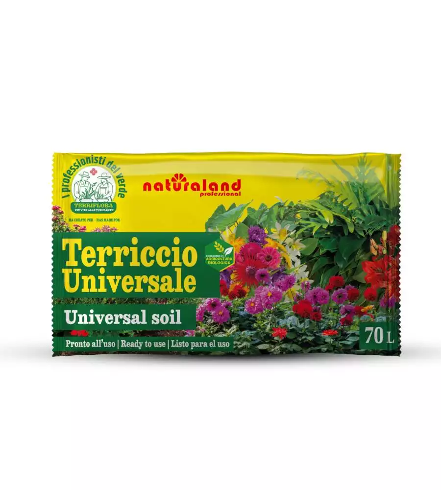 Terriccio universale per piante verdi e fiorite, 70 litri - euroterriflora