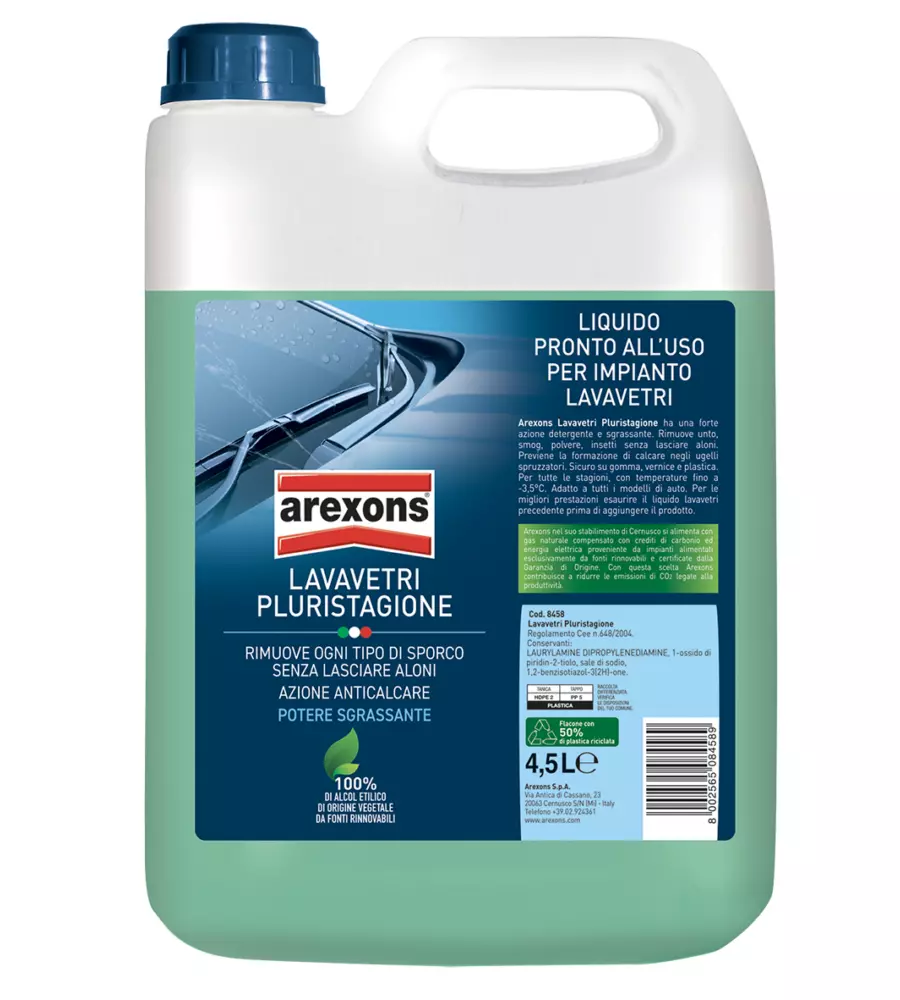 Detergente lavevetro per vaschette pluristagionale arexons, 4,5 litri