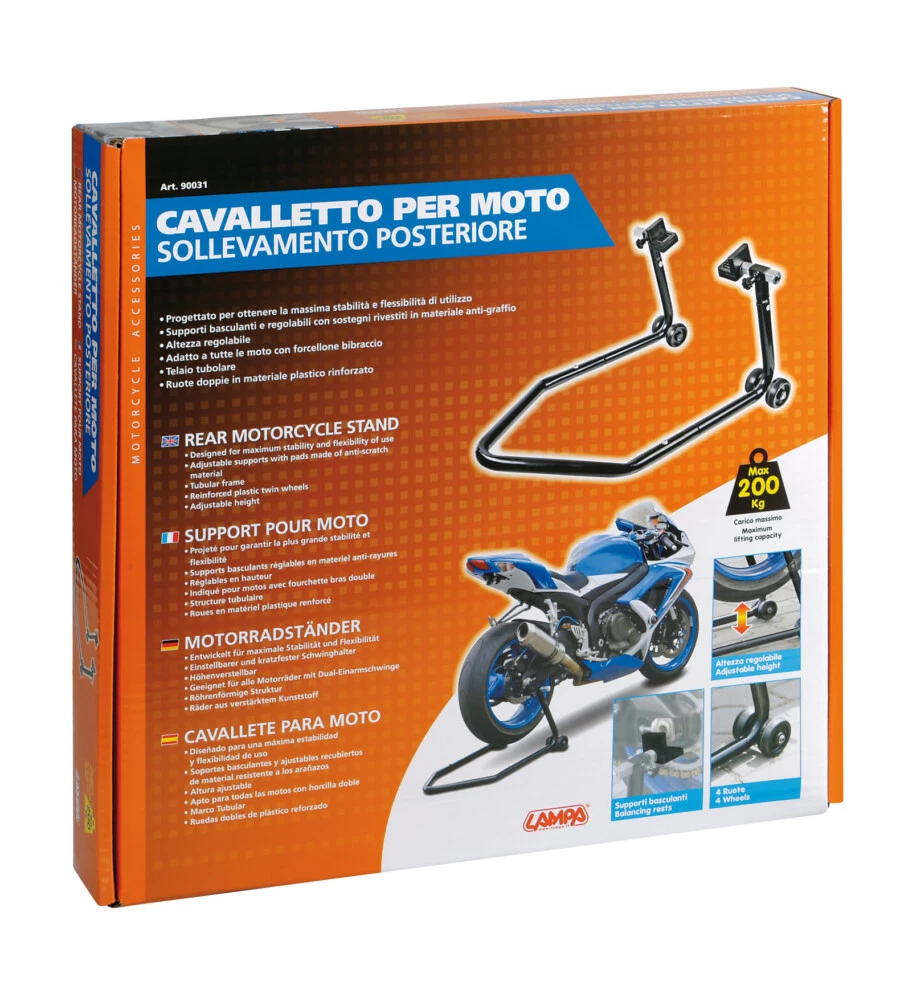 Cavalletto posteriore scomponibile per moto  90031