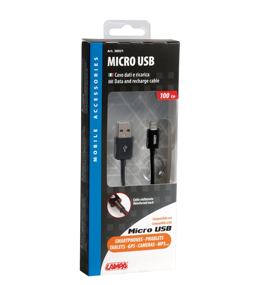 Cavo usb micro usb - 100 cm - nero  38931