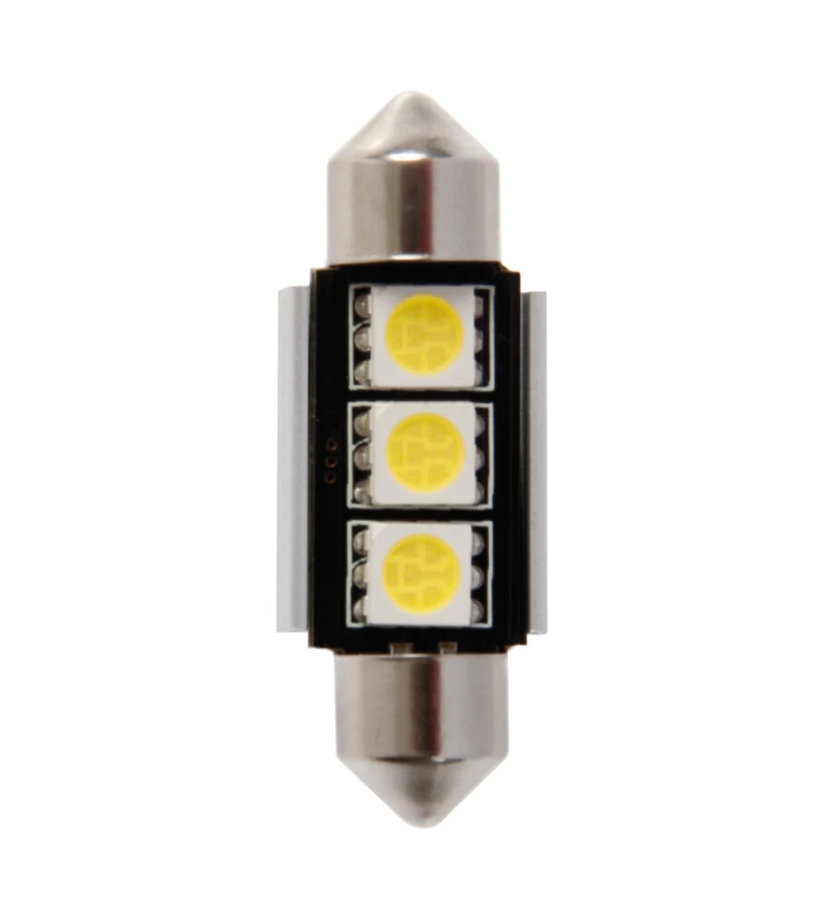 Lampada 12v hyper-led 9 - 3 smd x 3 chips - (c5w) - 10x36 mm - sv8,5-8 - 1 pz  58450