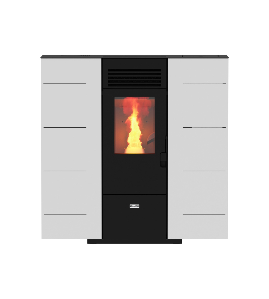 STUFA A PELLET SLIM CANADIAN STOVE "SLIM 6" BIANCO 6,14 KW