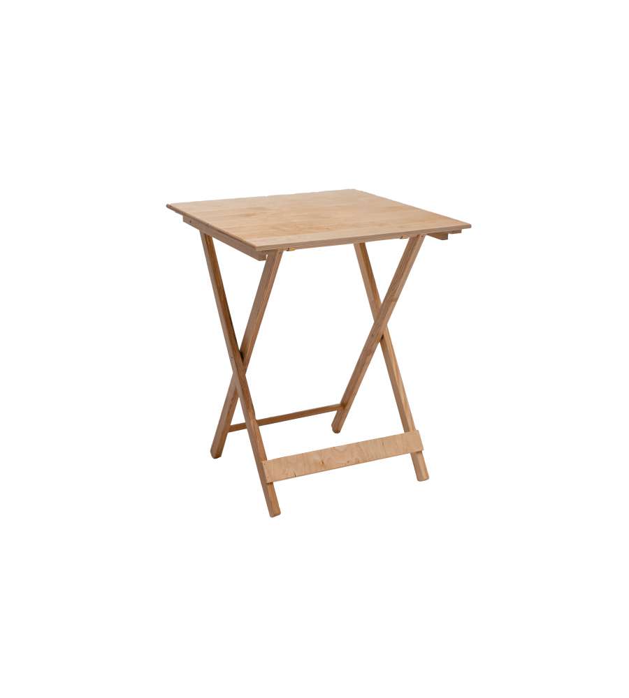Tavolo quadrato pieghevole salvaspazio 'napoli' in legno di faggio,  60x60x75 cm