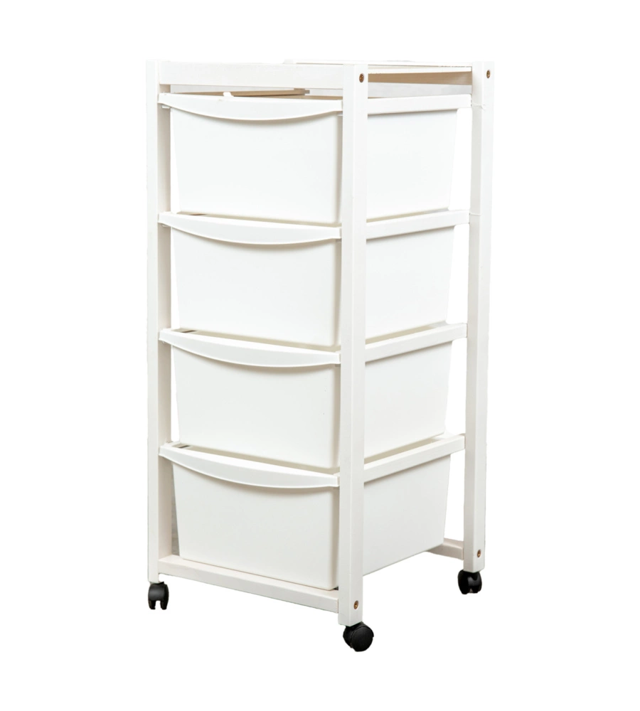 Carrello multi-scomparto laccato