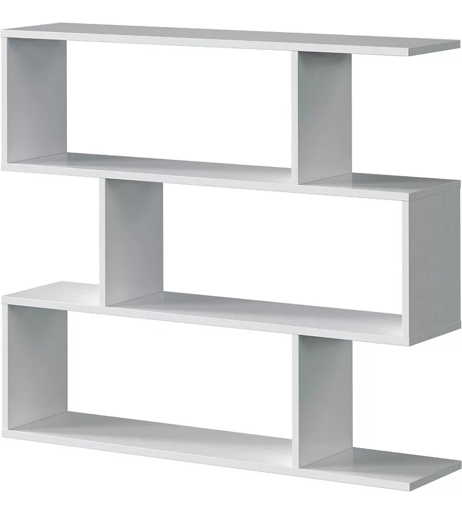 Libreria "athena" bianco lucido, 110x25x97 cm