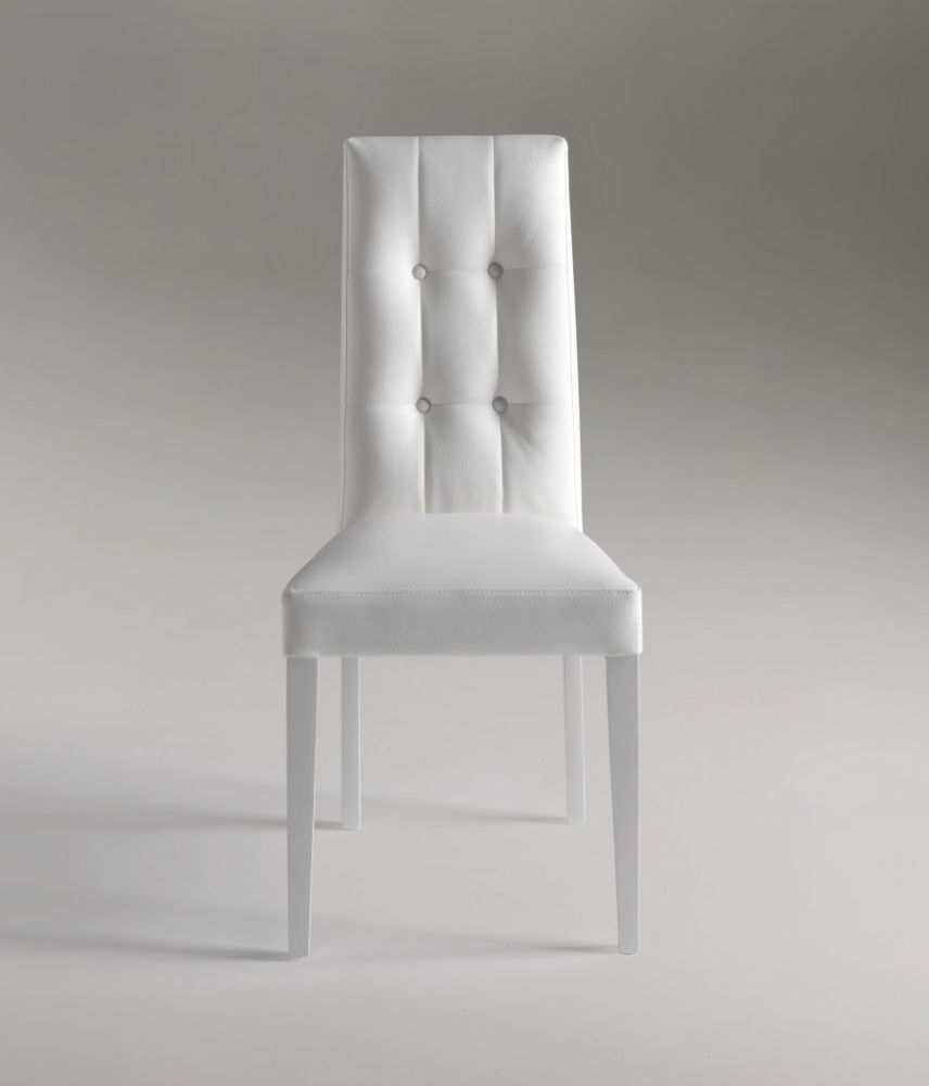 Sedia moderna e di design, bianca