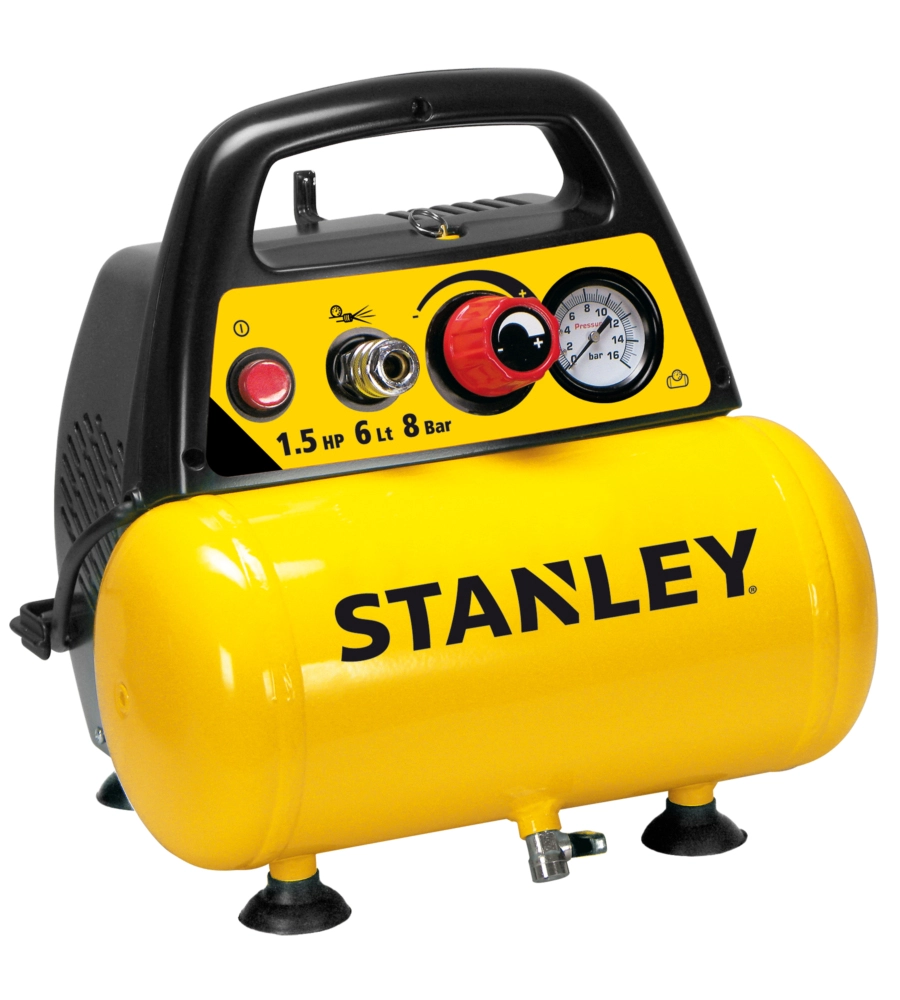 Compressore aria portatile stanley "new vento" 6l 1,5hp