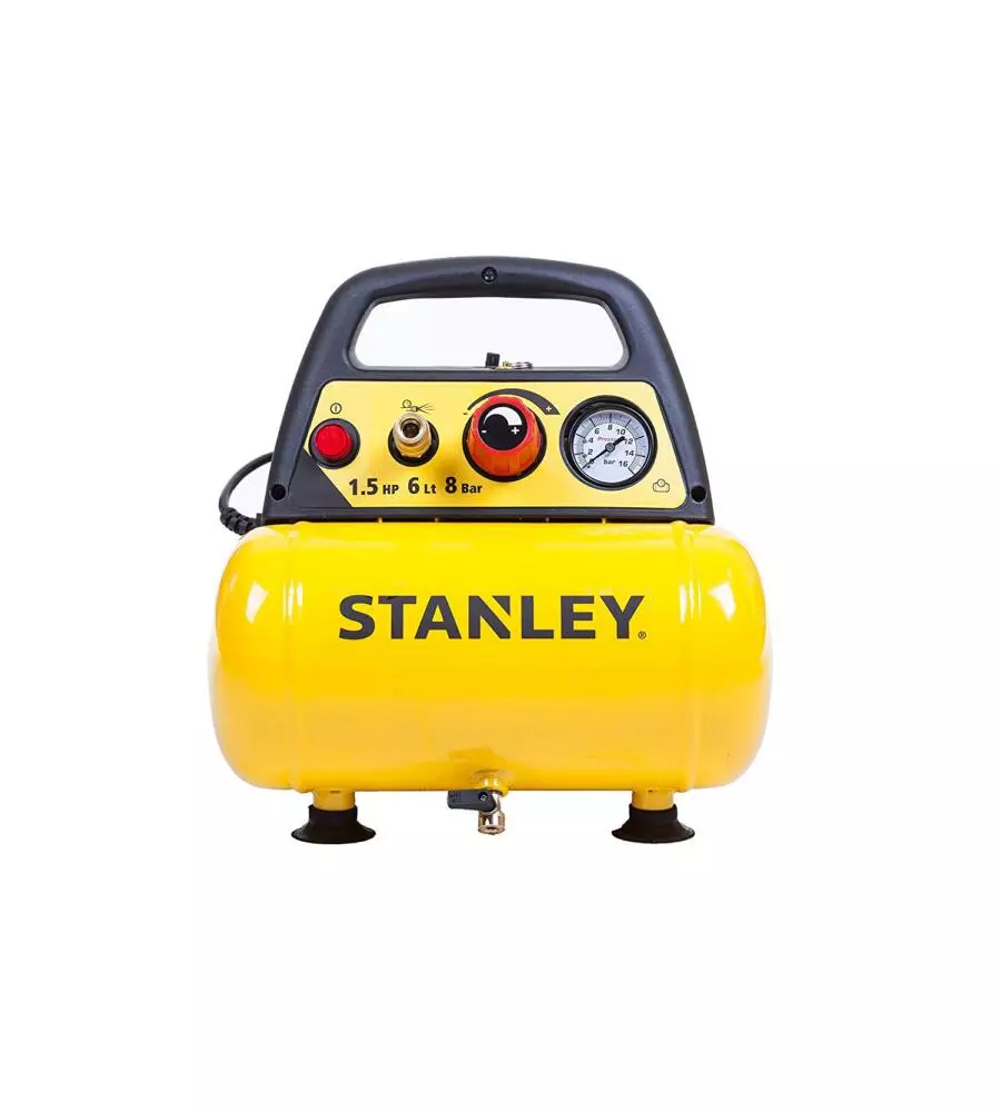 Compressore aria portatile stanley "new vento" 6l 1,5hp