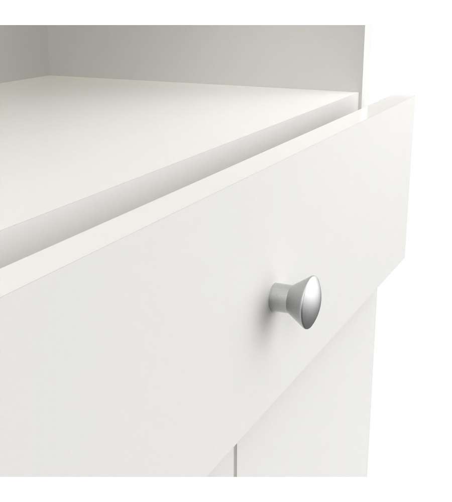 Mobiletto Multiuso Bianco Con Cestone E Ripiano, 36x33x98 Cm in vendita  online