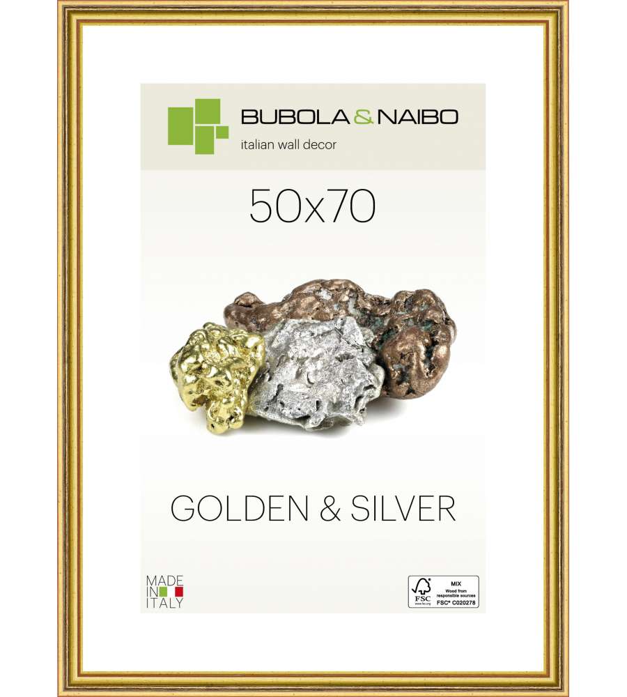 Cornice In Legno Colore Oro beta - 50 X 70 Cm in vendita online