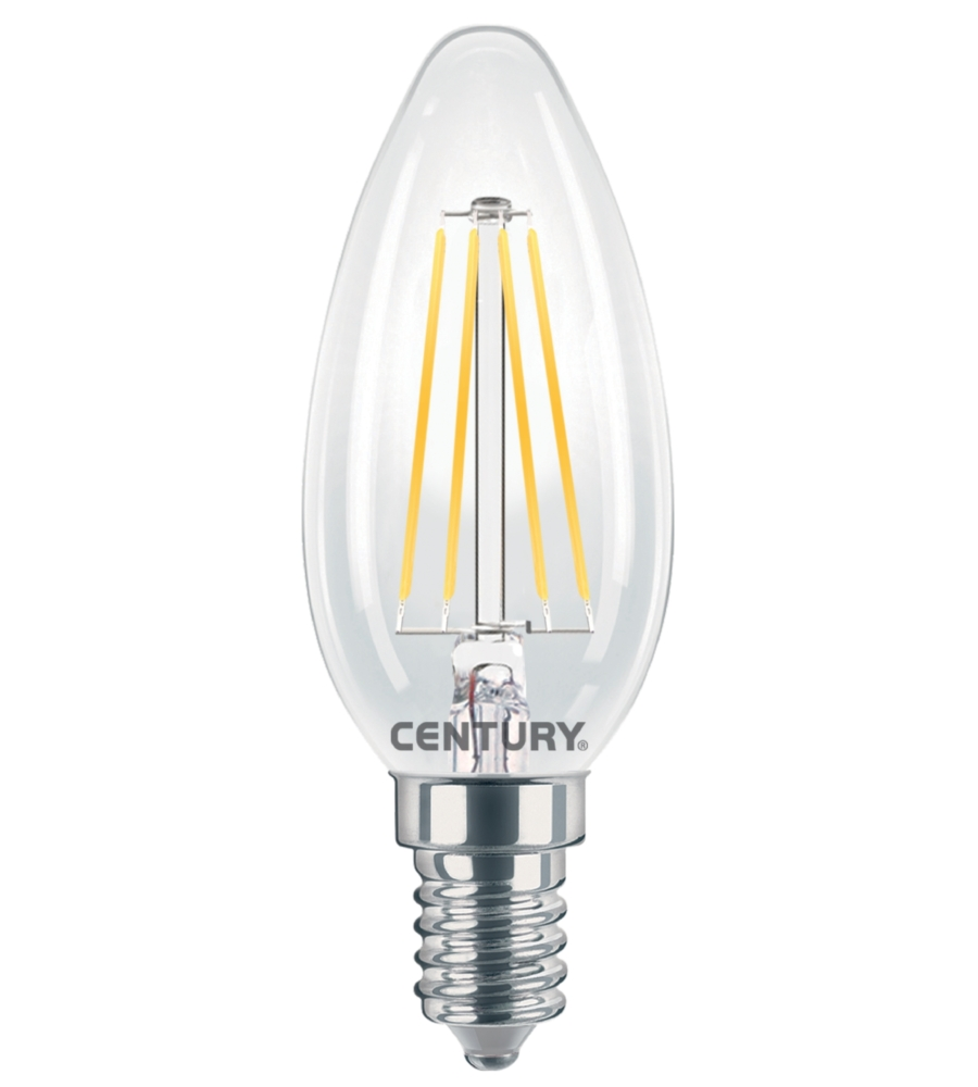 Lampadina led candela incanto liscia 4w e14 2700k 480 lm