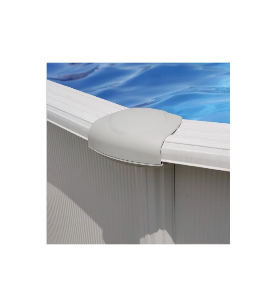 Piscina fuori terra ovale gre "haiti" in acciaio colore bianco 1000x550x132 - cod. kitprov10288