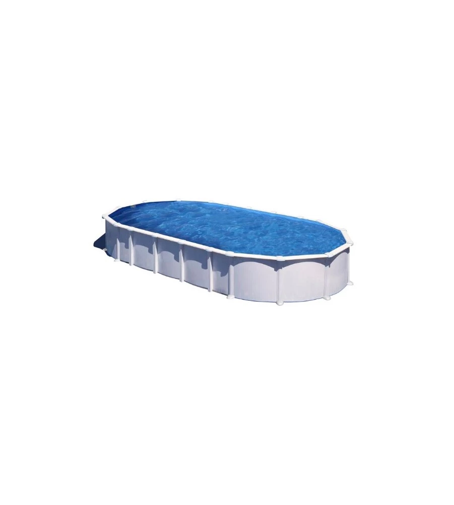 Piscina fuori terra ovale gre "haiti" in acciaio colore bianco 915x470x132 - cod. kitprov9188