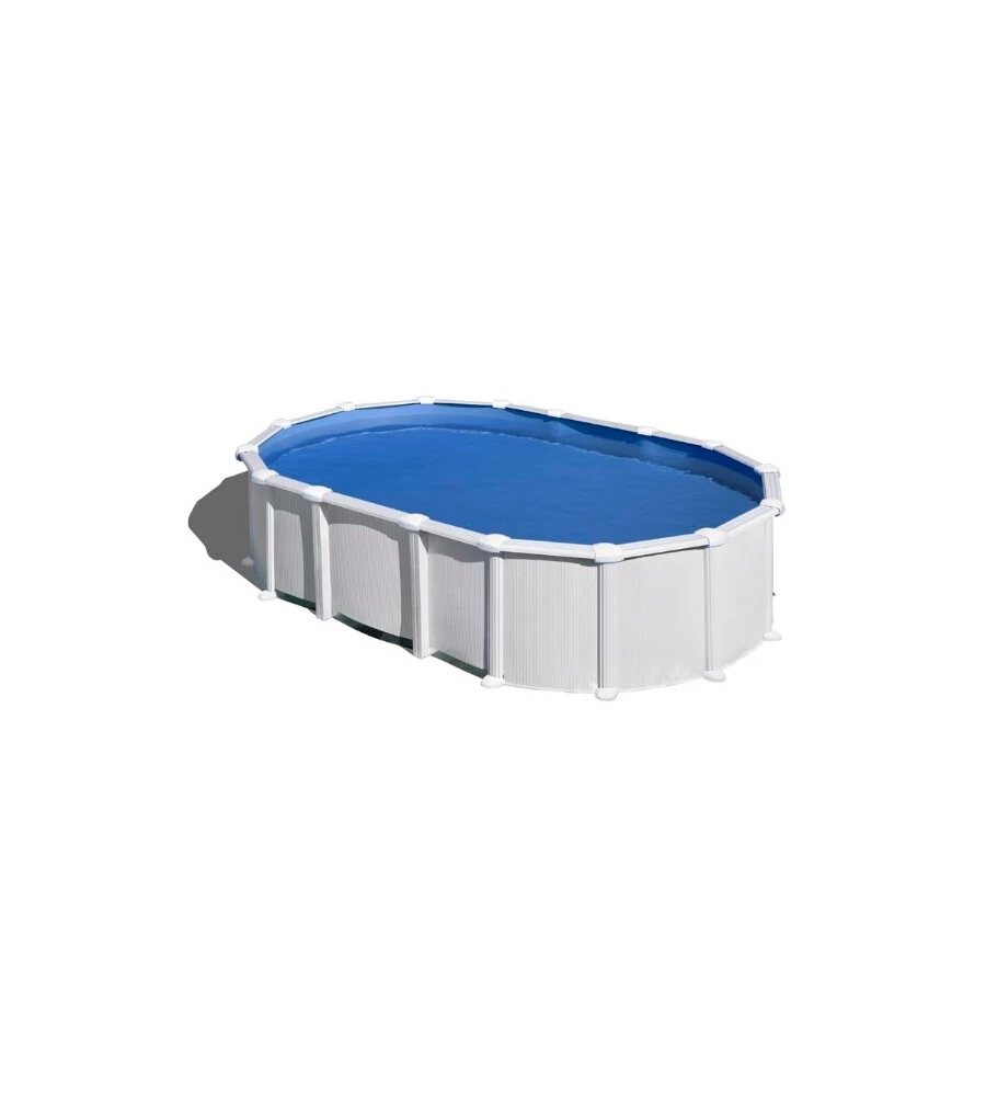 Piscina fuori terra ovale gre "haiti" in acciaio colore bianco 610x375x132 - cod. kitprov6188