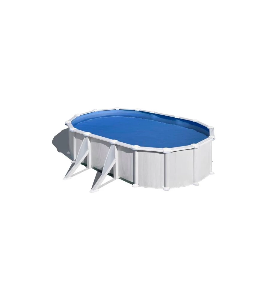 Piscina fuori terra ovale gre "atlantis" in acciaio colore bianco 500x300x132 - cod. kitprov508