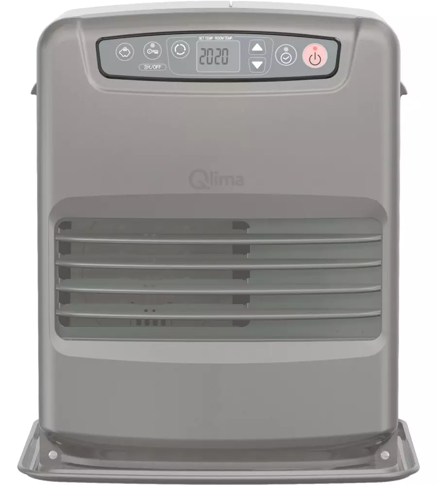 Stufa a combustibile liquido qlima "tectro sre0031tc" grigio 3,1 kw