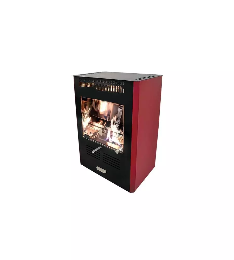 Stufa a bioetanolo tecno air system "ruby modello mini ruby" bordeaux, 2,3 kw